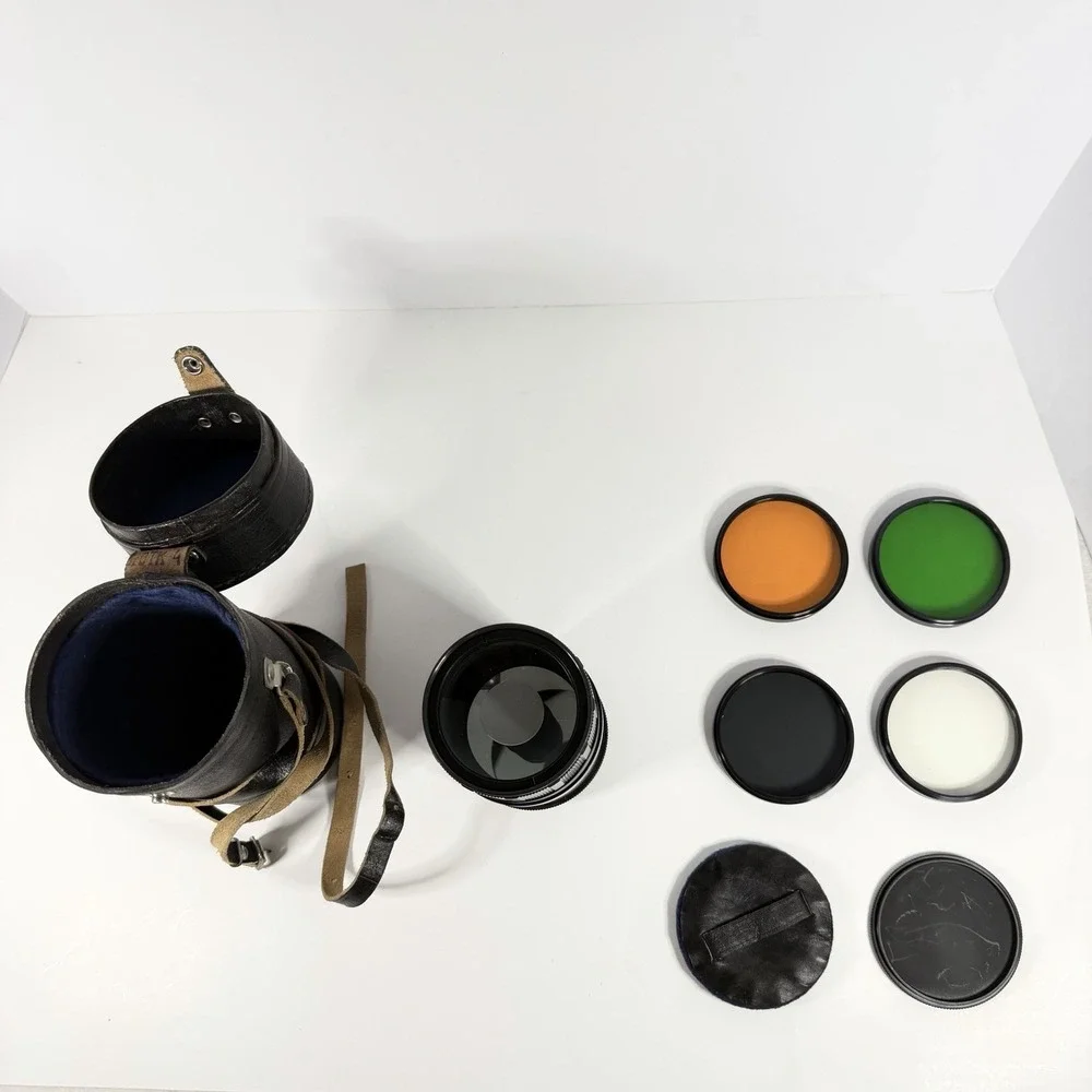 Vintage Soviet MS ZM-5SA 500mm f/8 Lens Kit USSR w Filters & Case